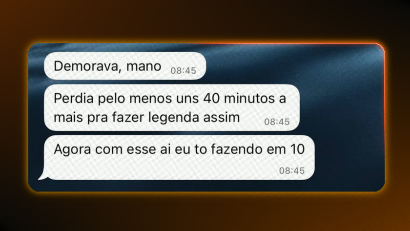 Print do depoimento: Economizei horas