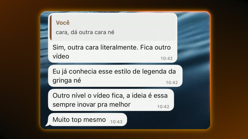 Print do depoimento: Agora meus vídeos parecem outro nível