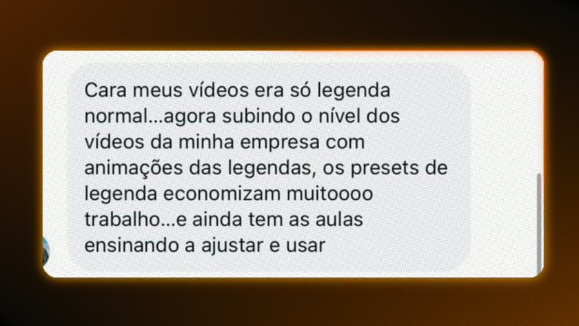 Print do depoimento: A entrega ficou muito mais profissional